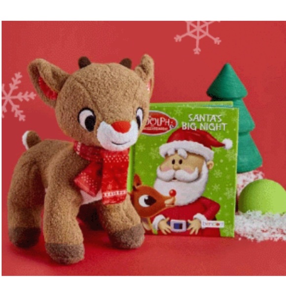 Carter's Other - Classic Rudolph the Red-Nosed Reindeer Plush Toy Santa’s Big Night Book Gift Set